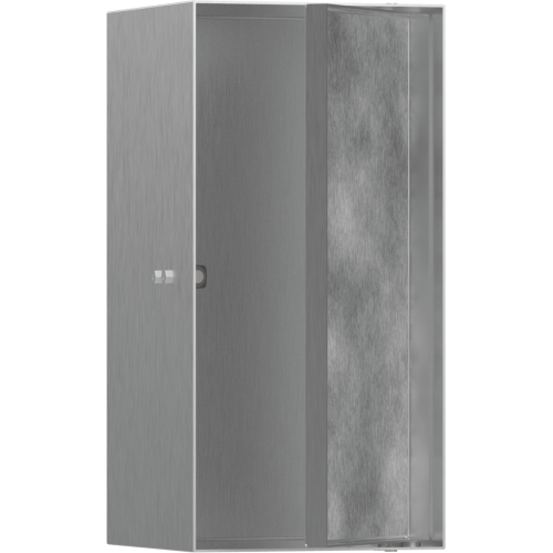 Настінна ніша Hansgrohe XtraStoris Rock з дверцятами 30x15x14 см Brushed Stainless Steel 56088800