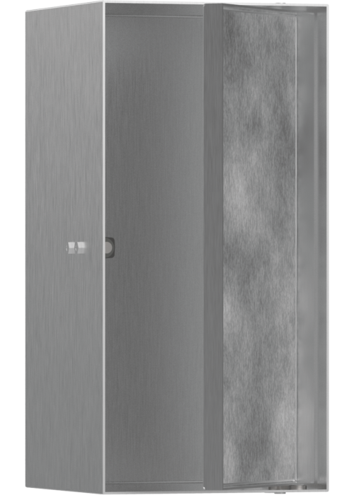 Настінна ніша Hansgrohe XtraStoris Rock з дверцятами 30x15x14 см Brushed Stainless Steel 56088800