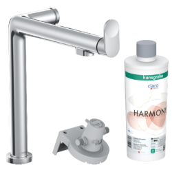 Змішувач Hansgrohe Aqittura M91 для кухонної мийки FilterSystem 240, 1jet 76802000