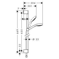 Душовий набір Hansgrohe Croma Select S Vario 0,65м 26562400