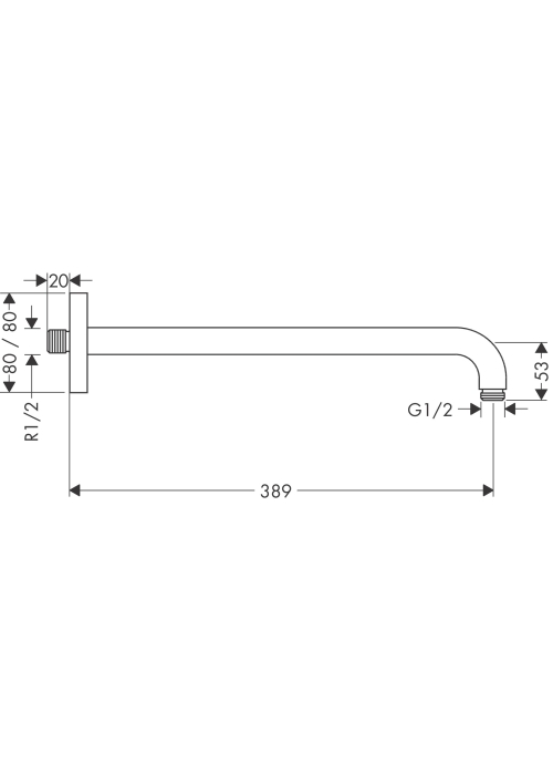 Кронштейн Hansgrohe Croma Select E 180 27446000