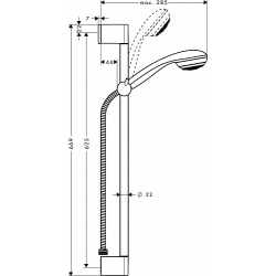 Душевой набор Hansgrohe Crometta 85 Multi , 0,65 м 27767000