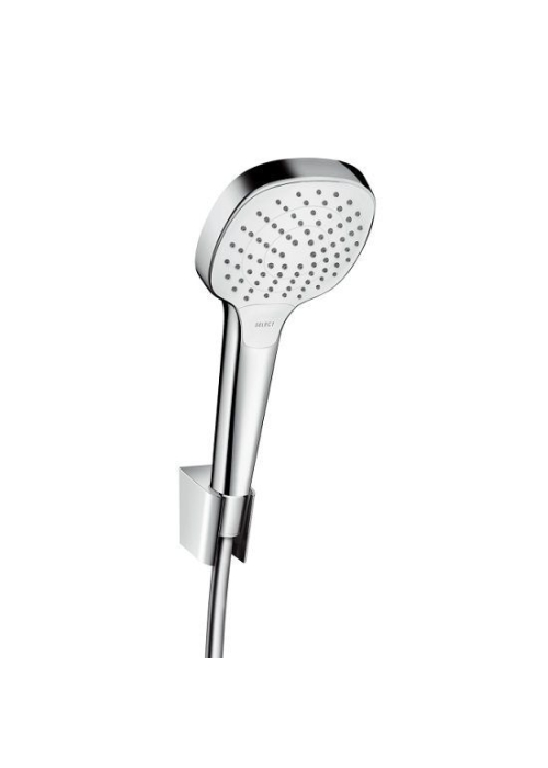 Ручний душ Hansgrohe Croma Select E Vario Porter+тримач+шланг кольору білий 26413400