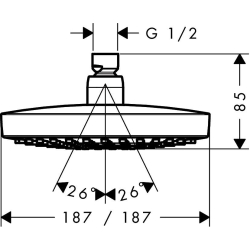 Верхний душ Hansgrohe Croma Select E 26524000