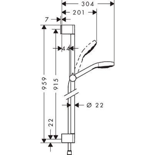 Душовий набір Hansgrohe Croma Select S Vario 0,90м 26572400