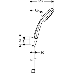 Ручний душ Hansgrohe Croma 100 Vario/Porter S 27592000