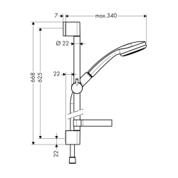 Душовий набір Hansgrohe Croma 100 0,65м 27717000