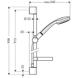 Душевой набор Hansgrohe Croma 100 Croma 100 0,9м 27724000