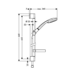 Душовий набір Hansgrohe Croma 100 Multi 0,65м 27775000