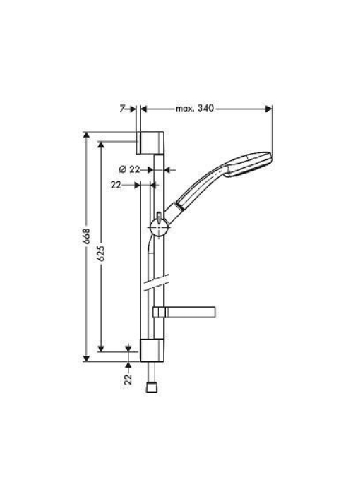 Душевой набор Hansgrohe Croma 100 Multi 0,65м 27775000