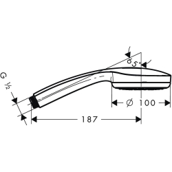 Ручной душ Hansgrohe Croma 100  28580000