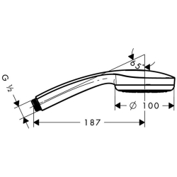 Ручной душ Hansgrohe Croma 100 28583000