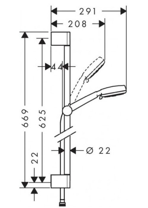 Душовий набір Hansgrohe Crometta 100 Multi 0,65 м 26650400