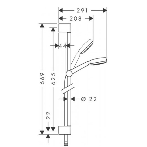 Душовий набір Hansgrohe Crometta 0,65м 26652400