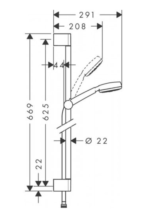 Душовий набір Hansgrohe Crometta 0,65м 26652400