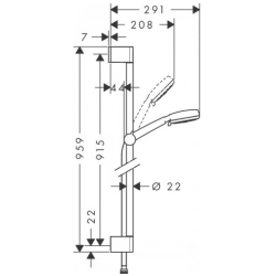 Душевой набор Hansgrohe Crometta 100 Multi Unica Set 0,90м 26656400