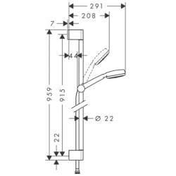 Душевой набор Hansgrohe Crometta 100  0,90м 26658400