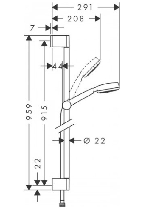 Душовий набір Hansgrohe Crometta 100 0,90м 26658400