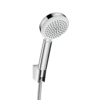 Ручний душ Hansgrohe Crometta 100 Vario Porter + утримувач + шланг ЦВ білий хром 26666400