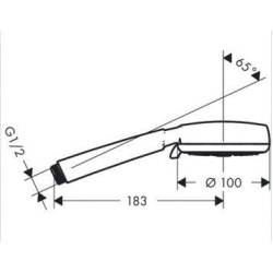 Ручной душ Hansgrohe Crometta 100 Vario цв хром/белый  26824400