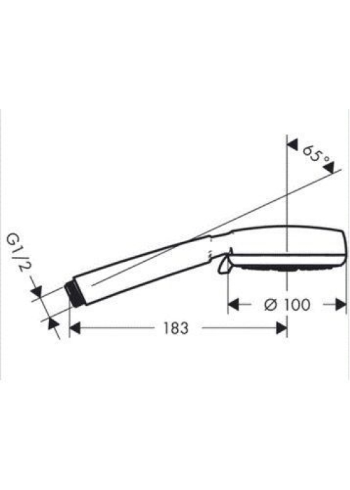 Ручной душ Hansgrohe Crometta 100 Vario цв хром/белый  26824400