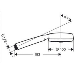 Ручной душ Hansgrohe Crometta 100 цв  белый/хром 26825400