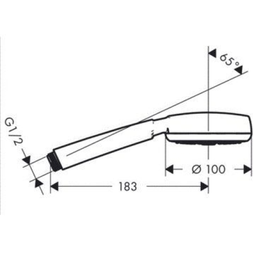 Ручний душ Hansgrohe Crometta 100 кол білий/хром 26825400