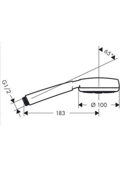 Ручной душ Hansgrohe Crometta 100 цв  белый/хром 26825400