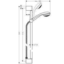 Душовий набір Hansgrohe Crometta 85 0,9 м 27729000