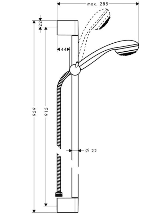 Душовий набір Hansgrohe Crometta 85 0,9 м 27729000