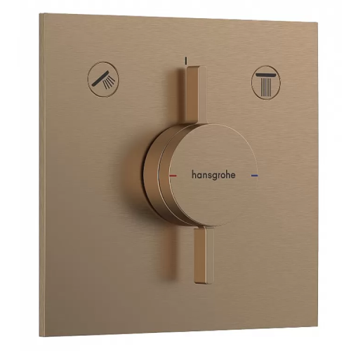 Смеситель скрытого монтажа Hansgrohe DuoTurn E на 2 функции, Brushed Bronze 75417140