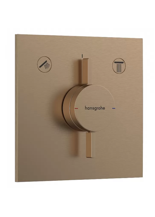 Змішувач прихованого монтажу Hansgrohe DuoTurn E на 2 функції, Brushed Bronze 75417140