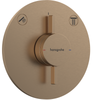 Змішувач прихованого монтажу Hansgrohe DuoTurn S на 2 функції, Brushed Bronze 75418140