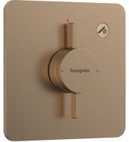 Смеситель скрытого монтажа Hansgrohe DuoTurn Q на 1 функцию, Brushed Bronze 75614140