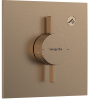 Змішувач прихованого монтажу Hansgrohe DuoTurn E на 1 функцію, Brushed Bronze 75617140