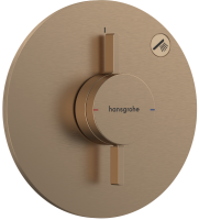 Смеситель скрытого монтажа Hansgrohe DuoTurn S на 1 функцию, Brushed Bronze 75618140