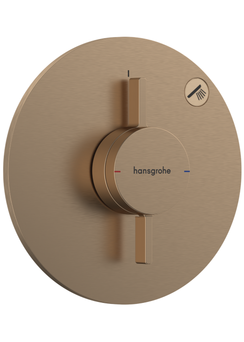 Смеситель скрытого монтажа Hansgrohe DuoTurn S на 1 функцию, Brushed Bronze 75618140