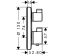 Змішувач-термостат Hansgrohe Ecostat S із запірним/перемикаючим вентилем 15758000