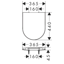 Сиденье для унитаза Hansgrohe EluPura SoftClosing top fix 60148450