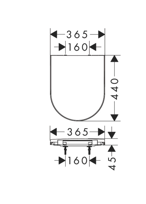 Сидіння для унітазу Hansgrohe EluPura SoftClosing top fix 60148450