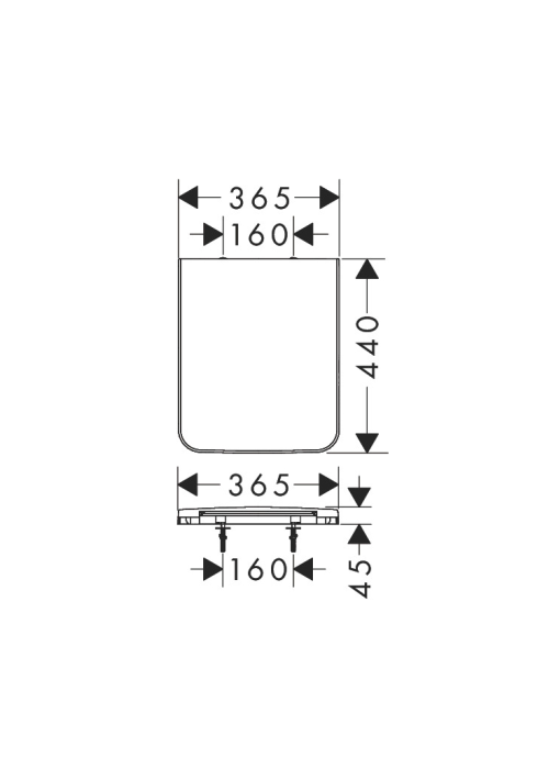 Сидіння для унітазу Hansgrohe EluPura Q SoftClosing top fix 60150450