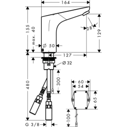 Смеситель для раковины электронный Hansgrohe Focus, 31171000