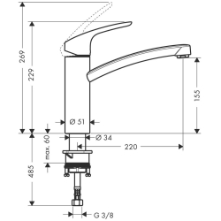 Кухонный смеситель Hansgrohe Focus 31806000