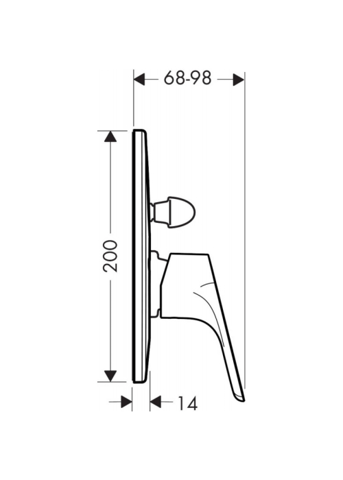 Смеситель для ванны врезной Hansgrohe Focus E2 31947000