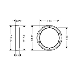 Подовжувач зовнішньої частини ibox Hansgrohe Focus E2 13597000