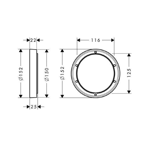 Подовжувач зовнішньої частини ibox Hansgrohe Focus E2 13597000