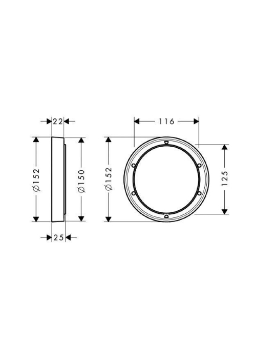 Подовжувач зовнішньої частини ibox Hansgrohe Focus E2 13597000