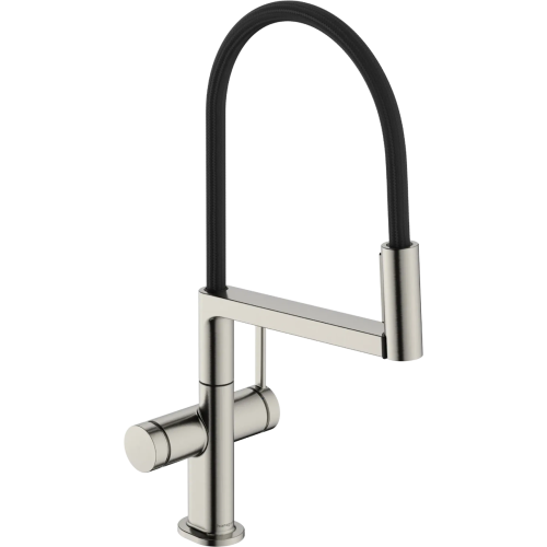 Смеситель для кухни Hansgrohe Talis Select M54 PowderSpray с выдвижным душем, сталь 72861800