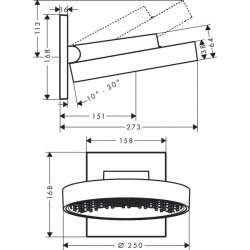 Верхній душ Hansgrohe Rainfinity 250 26226000