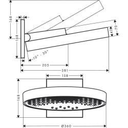 Верхний душ Hansgrohe Rainfinity 360 26234000 3 Jet